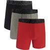Under Armour Performance Tech Boxerjock - Boxer da 15,2 cm, Confezione da 3, Colore Rosso mélange, Taglia XL