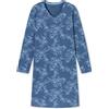 Uncover by Schiesser Camicia da Notte da Donna, con Scollo a V, a Maniche Lunghe, 95 cm, Blu Atlantico_182851, 42