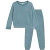 Petit Bateau Pigiama Bambino in Cotone Spugna Tinta Unita, Goblin, 3 Anni