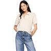 Tommy Hilfiger Donna Maglietta Polo Maniche Corte Regular Fit, Beige (Classic Beige), XXS