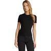 Calvin Klein Donna T-Shirt Maniche Corte Woven Label Rib Tee Slim Fit, Nero (CK Black), XXL