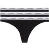 Calvin Klein Perizoma Donna CK Confezione 3 Capi Thong Elastico a Vista Cotone Elasticizzato Articolo QD5209E