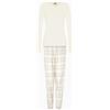 Emporio Armani Check Long Pajamas Set di Pigiama Donna