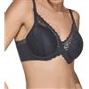 Selene, Reggiseno Donna in Pizzo Floreale, con Ferretto e Leggera Imbottitura, Collezione Mara, Colore Nero, Taglia 5C