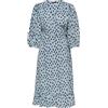 Only Abito Avvolgente Femminile ONLOLIVIA Abito Lungo, Blue Fog/AOP: Uneven DOT, S