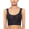 sloggi Donna Zero Feel Top Ex, Nero, L