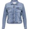 ONLY Carmakoma Carwespa Ls Jacket Light Blue Dnm Noos Giacchetto denim Donna (Pacco da 1)