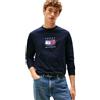 Tommy Hilfiger Uomo Maglietta Maniche Lunghe Linear Flag Graphic Regular Fit