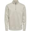 ONLY & SONS Onsceres Half Zip Sweat, Rivestimento Argento., S