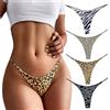 Aogda Perizoma da Donna in Cotone Intimo a Vita Bassa Mutandine Donna Perizoma, Confezione da 4, X-Small