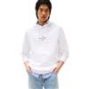 Tommy Hilfiger Uomo Felpa Outline Flag Script con Cappuccio, Bianco (White), XL