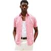 Tommy Hilfiger Uomo Camicia Linen Blend Print Maniche Corte