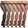 Geyoga 6 Paia Calzamaglie da Donna Collant senza Cavallo Elastico in Seta Calze a Maglia Velate (Nero, Caffè, Nudo, Grigio)