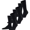 FALKE Family Multipack M So cotone sostenibile tinta unita confezione di 3 paia, Calzini Uomo, Blu Dark Navy 6370, 43-46