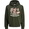 JACK & JONES JJELOGO Sweat Hood 2 col Regular Fit Felpa con Cappuccio da Uomo, Borsone, XXL