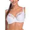 Teyli Reggiseno Morbido con Ferretto per Donna,- con Pizzo Floreale sulle Coppe - Reggiseno Confortevole ed Elegante, Perfetto per Tutti i Giorni e per Ogni Look Bianco 3I