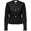 ONLY Ecopelle Jacket Onlverona Otw Giacca in Pelle Sintetica Peplum, Nero, S Donne
