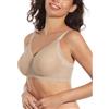 Selene, Reggiseno Donna Modellante, Senza Ferretto e Imbottitura, con Fascia Alta Comfort e Coppe Decorate, Collezione Betty, Colore Terra, Taglia 2C