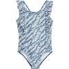 Playshoes Costume da Bagno da Ragazza, Fiori di Petrolio, 86/92 cm