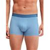 Calida Boxer da Uomo Cotton Code Design, Blu Atlantico, 56