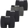 Levi's Boxer, Boxer Uomo, Nero/Bianco, S