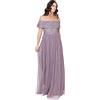 Maya Deluxe Maxi Abito Maya Bardot Vestito per Damigella d'Onore Donna (Pacco da 1)