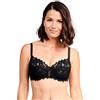 Sans Complexe - Arum - Reggiseno Push up Classico in Pizzo con Ferretto - Donna - Nero - 4E