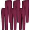 MISEMIYA - Pack 6 PCS - Pantaloni Unisex Vita Elastica Uniforme di Lavoro Clinica Ospedale Pulizia Veterinario IGIENE - Medium, Granato 68
