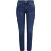 ONLY Jeans Skinny Fit alla Caviglia in Denim Nero Elasticizzato da Donna ONLKENDELL Pantaloni Aderenti con Zip all'orlo