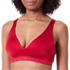 Emporio Armani Bralette Donna Iconica Microfibra Imbottitura Rimovibile Rosso S, Rosso, S
