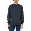 Calvin Klein Uomo Felpa Badge Crew Neck Cotone, Blu (India Ink), XXS