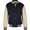 SCHOTT NYC Lc8705-Giacca da Uomo Multicolore (Marine/Beige) S
