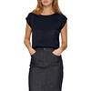 s.Oliver BLACK LABEL 2150537 Maglietta Fabricmix, 5959 Blu, 42 Donna