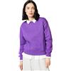 Calvin Klein Donna Felpa Archive Logo French Terry Girocollo, Viola (Smokey Shadow), XS