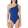 Amazon Essentials Costume da Bagno Intero Monospalla Donna, Turchino, 44