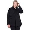 Ulla Popken Blazer, Punto di Roma, A-Linie, Reverskragen, Stretch Blazer Donna