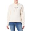 Tommy Hilfiger Donna Felpa con Cappuccio Regular Fit in Cotone, Beige (Calico), M