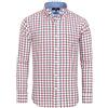 Alimens & Gentle Camicia Classica Button Down da Uomo, Rosso, a Quadretti, 3XL