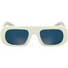 KARL LAGERFELD Men's Sunglasses KL6188S - White with Solid Blue Lens