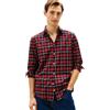 Tommy Hilfiger Uomo Camicia Mercerized Tartan Regular Fit, Rosso (Regatta Red/Check), L