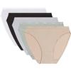DIM Mutandine da donna Set di 5 | Les Pockets Ecodim | Cotone ed elastan | Cintura comfort | Multicolore | Invisibile sotto gli abiti