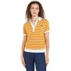 Tommy Hilfiger Maglietta Polo Maniche Corte Donna Regular Fit, Arancione (Breton Ecru/Rich Ochre), S
