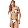 Calvin Klein Donna Top Bikini a Triangolo Triangle Senza Ferretto, Bianco (Pvh Classic White), L