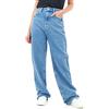 M17 Womens Ladies Denim Jeans Straight Leg High Rise Comfy Casual Cotton Trouser Pants with Pockets (12, Mid Blue), Jeans da Donna in Denim a Gamba Dritta a (12, Blu Medio) Donna, Mid Blue, 12
