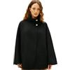 Tommy Hilfiger Donna Cappotto Wool Funnel Coat con Collo a Imbuto, Nero (Black), L-XL