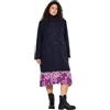 Ulla Popken Donna Cappotto Blu Notte Scuro 62+