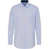 Seidensticker Camicia da Uomo Business - vestibilità Regolare - Non Stirare, Colletto Kent - Maniche Lunghe - 100% Cotone, Azzurro, 46