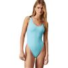 Calvin Klein Donna Costume da Bagno Scoop Back One Piece Nylon Scollatura sulla Schiena, Blu (Blue Punch), 3XL