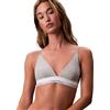 Calvin Klein Donna Reggiseno a Triangolo Unlined con Fascia con Logo, Grigio (Grey Heather), S
