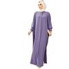 ODIZLI Abito da Donna Ramadan Abaya Musulmano con Maniche a Pipistrello Abito da Preghiera Caftano Dubai Islamico Maxi Abito Sciolto, Viola Chiaro, Taglia Unica